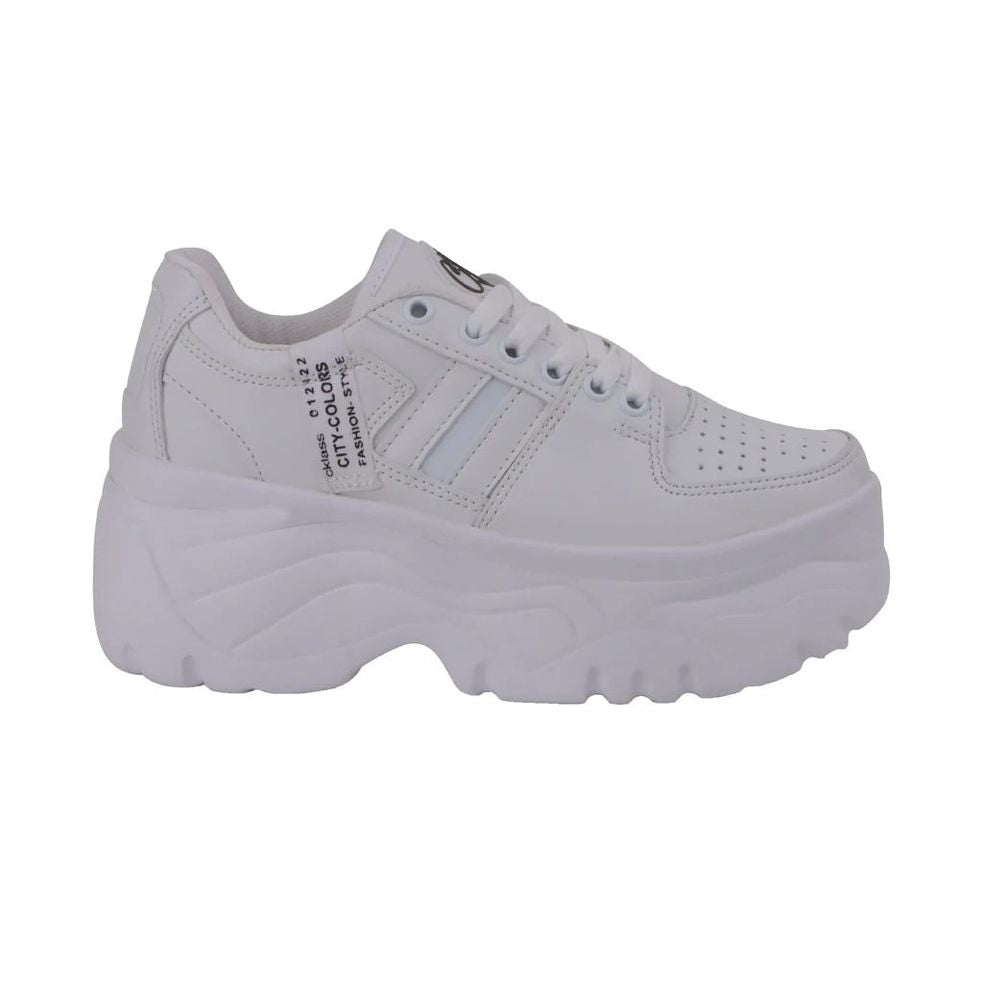 Tenis sneakers mujer Blanco plataforma 8 cm 298-27 – Pattyglosstore